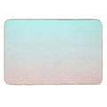 Dreamy Mint to Muted Coral Pastel Ombre  Stain-Proof Bath Mat