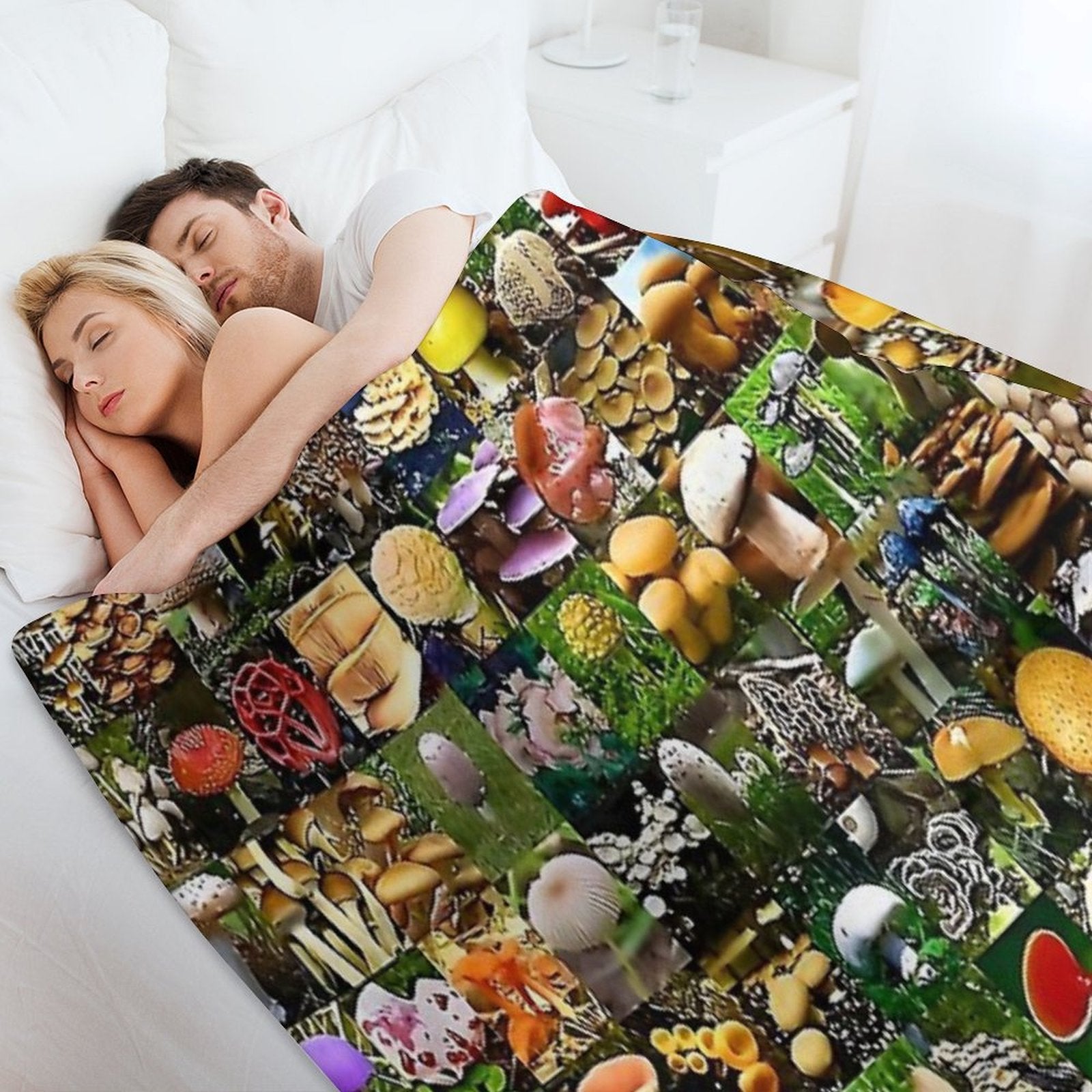Mushrooms of The World Versatility Throw Blanket