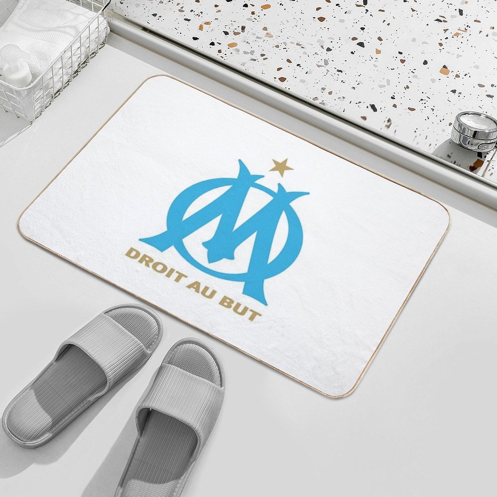 OLYPIC OF MARSEILLE.  Easy Maintenance Bath Mat
