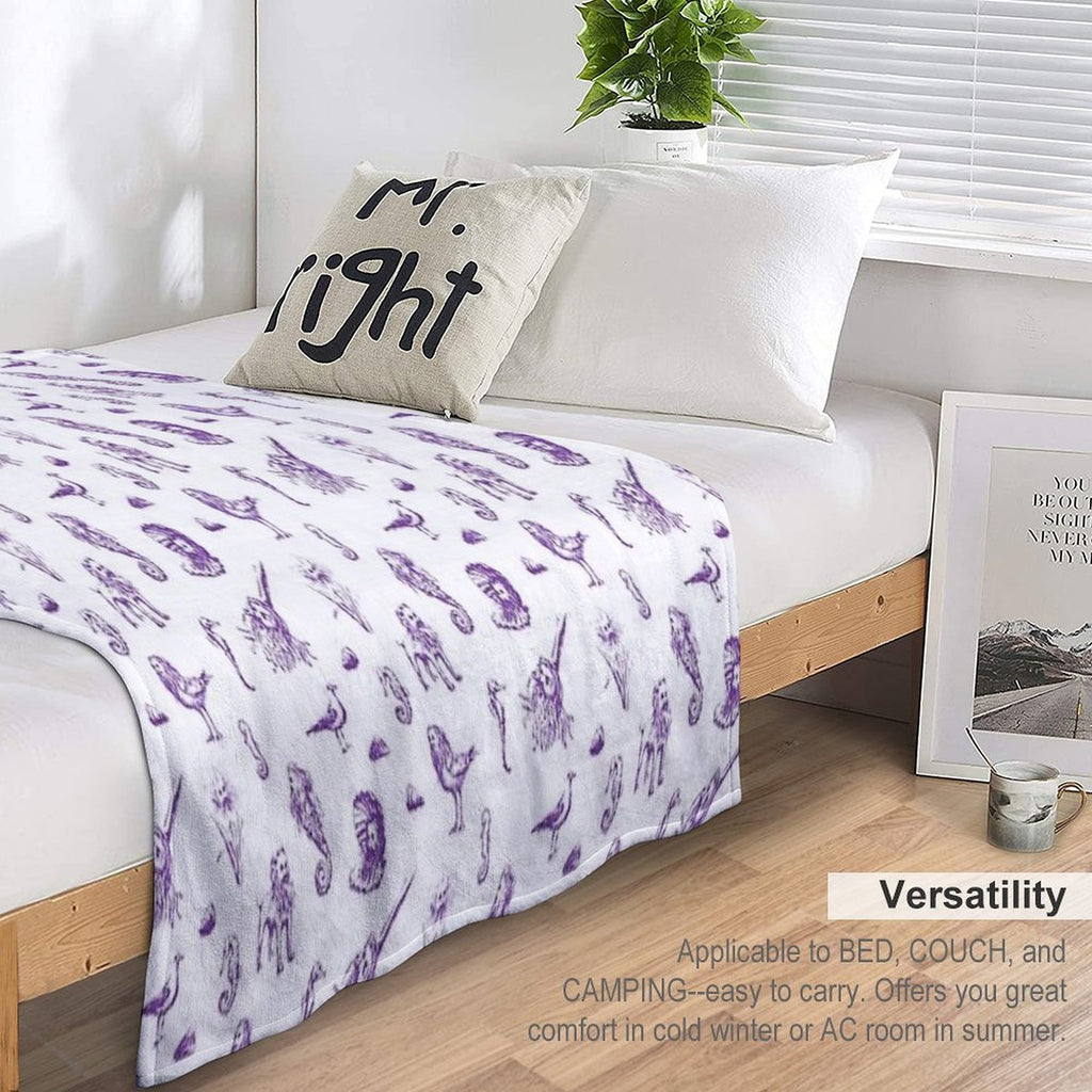 Rent-Free Blackbeard Sketches - Purple Lightweight Throw Blanket
