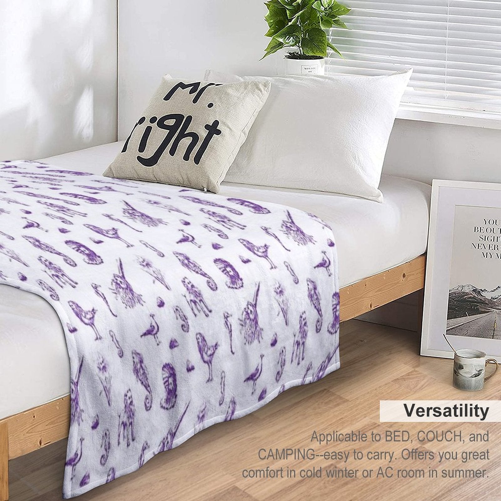 Rent-Free Blackbeard Sketches - Purple Lightweight Throw Blanket