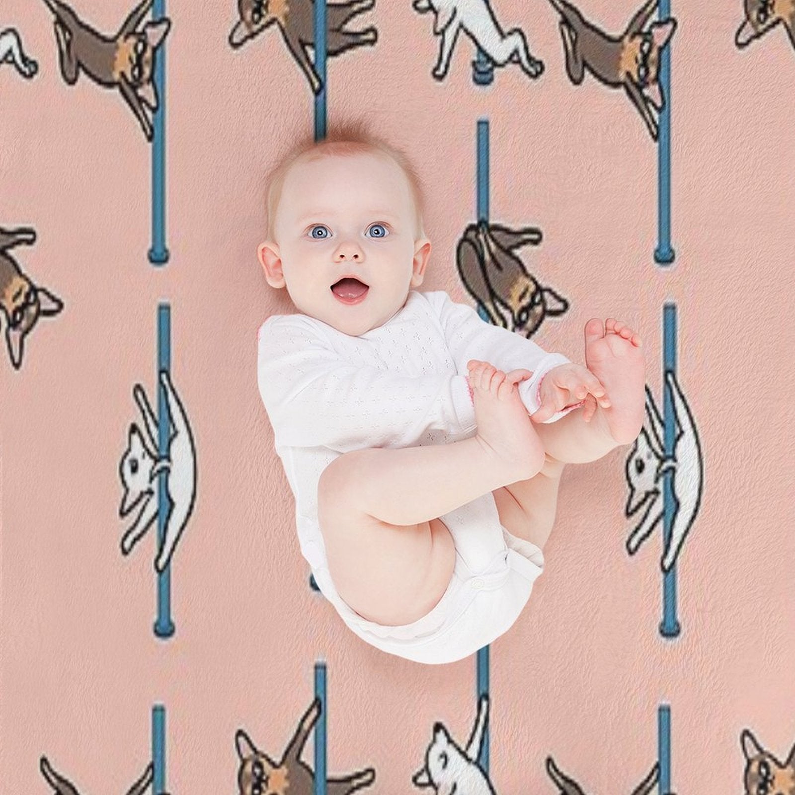 Chihuahua Pole Dancing Club Eco-conscious Throw Blanket