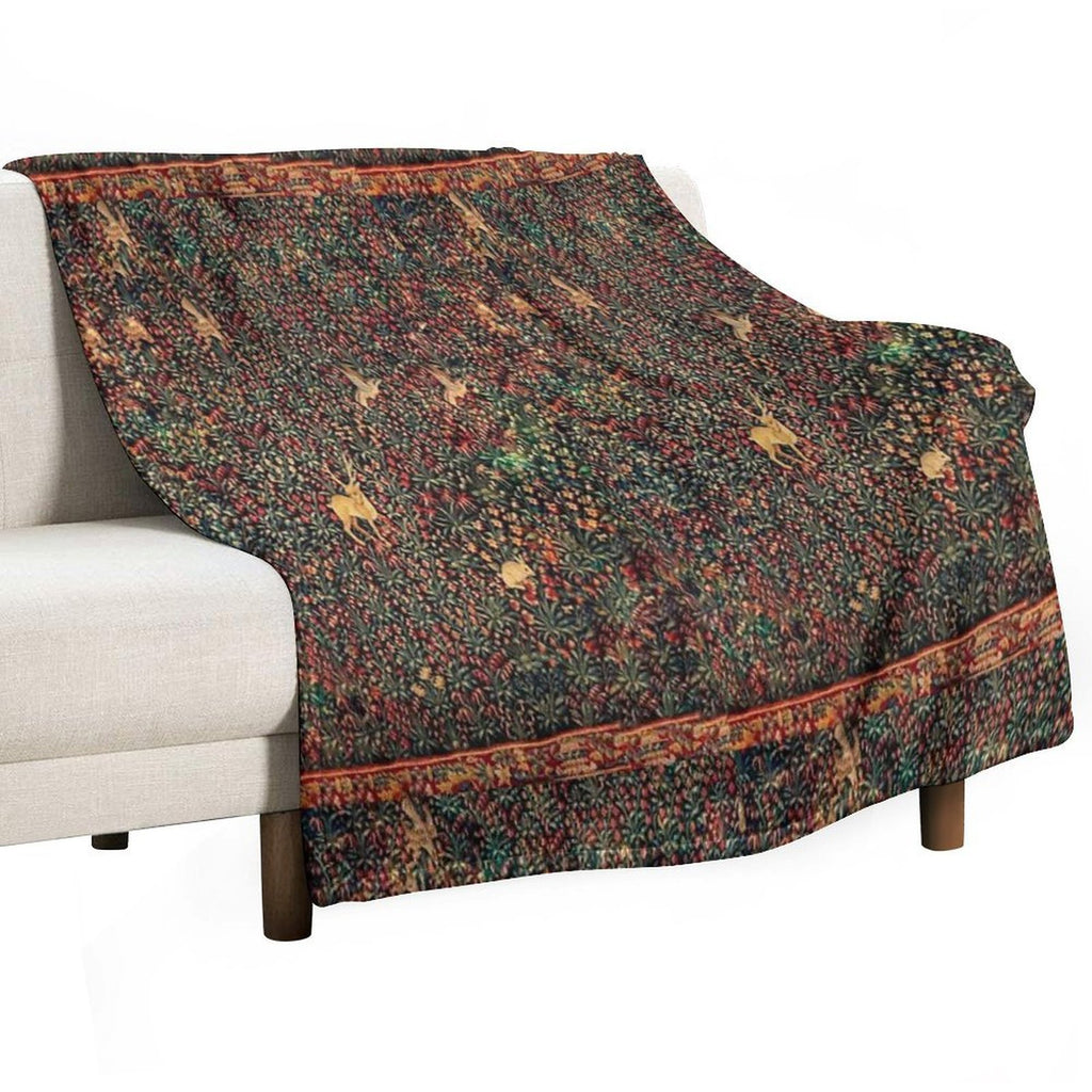 Medieval Tapestry Wrinkle-free Throw Blanket