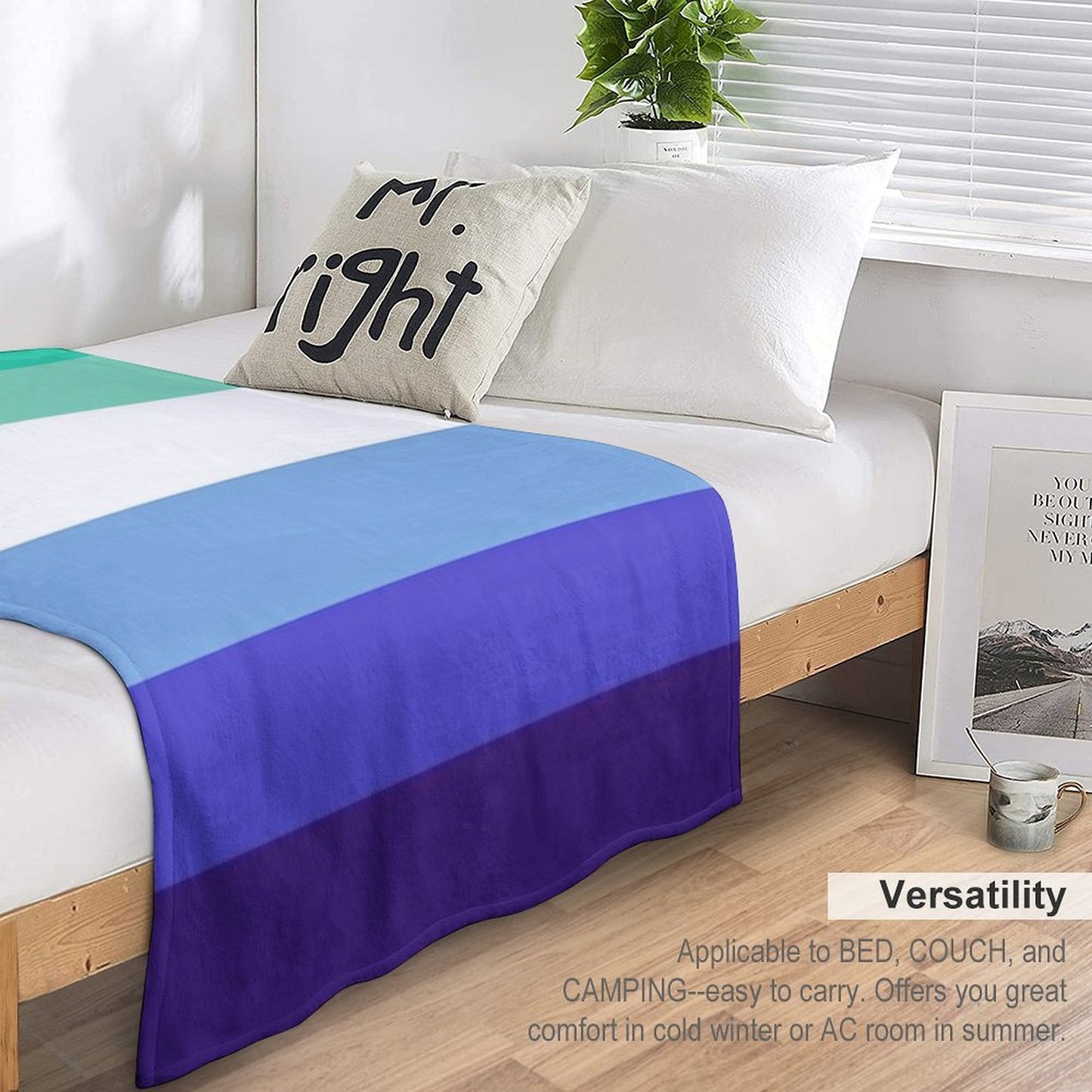 MLM Gay Pride Flag Machine-washable Throw Blanket