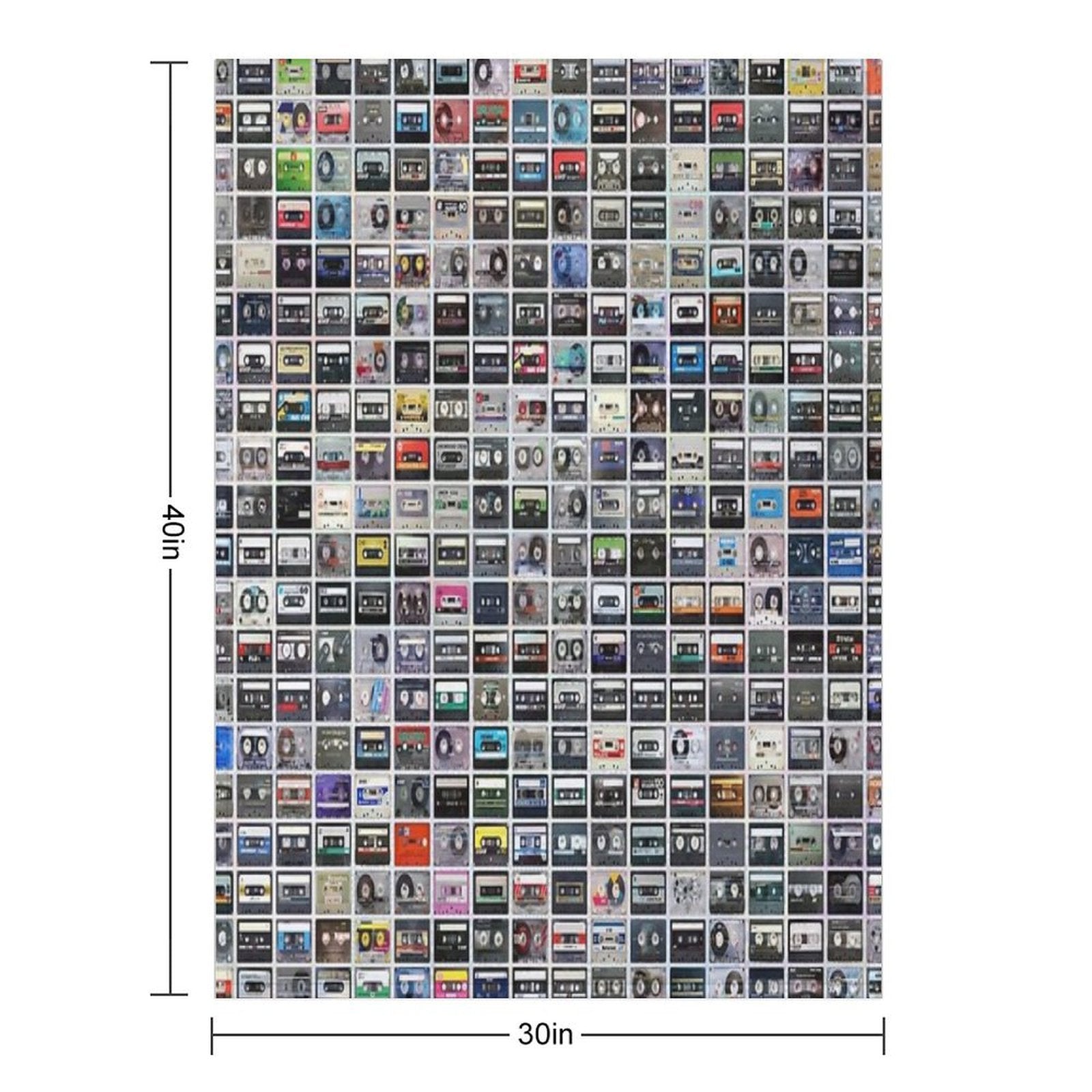Cassettes All-season Throw Blanket