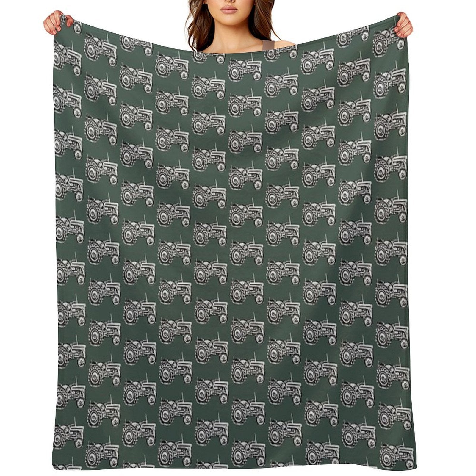 Vintage Old Massey Fergison Tractor Comfort Throw Blanket
