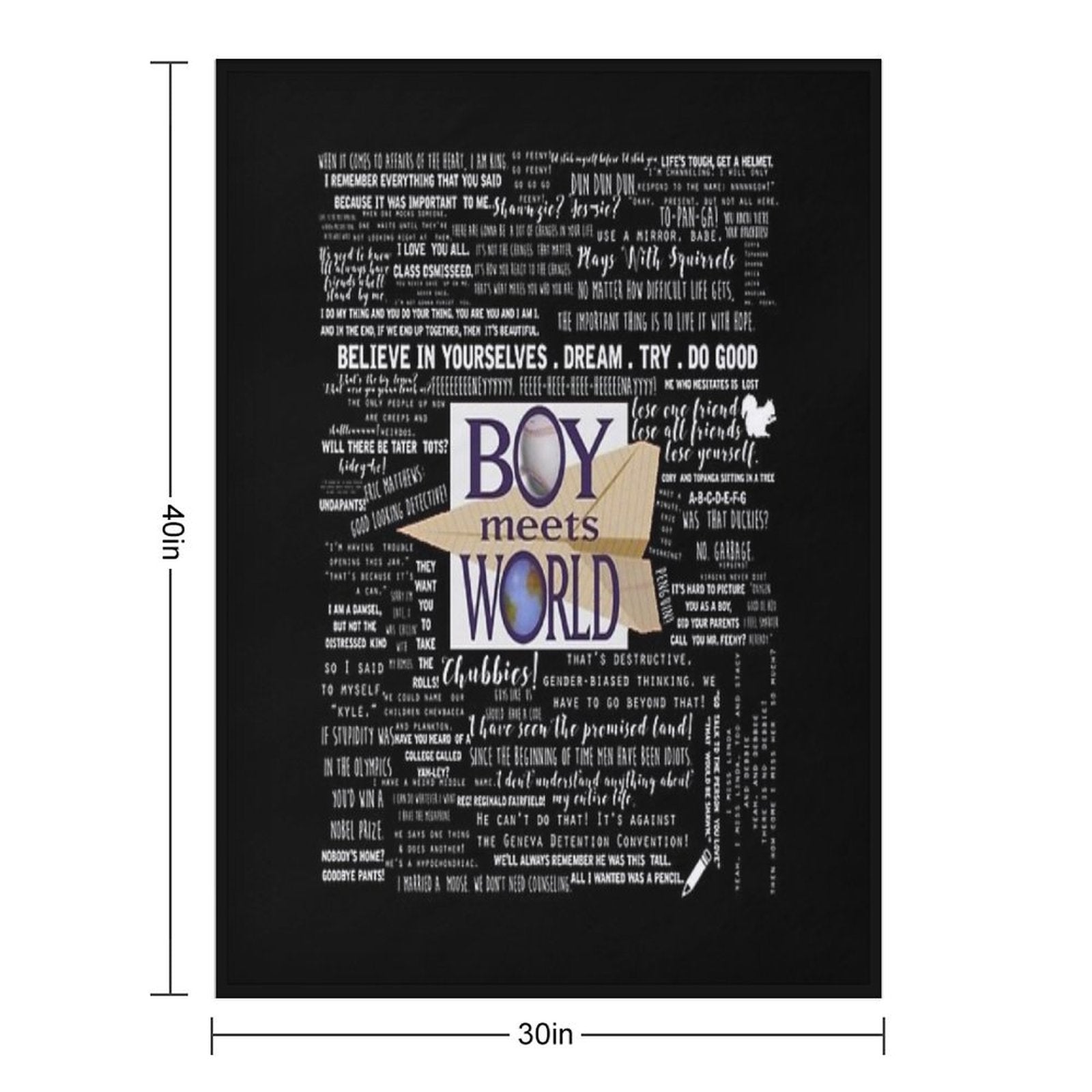 Boy Meets World Memorable Quotes Lightweight Throw Blanket