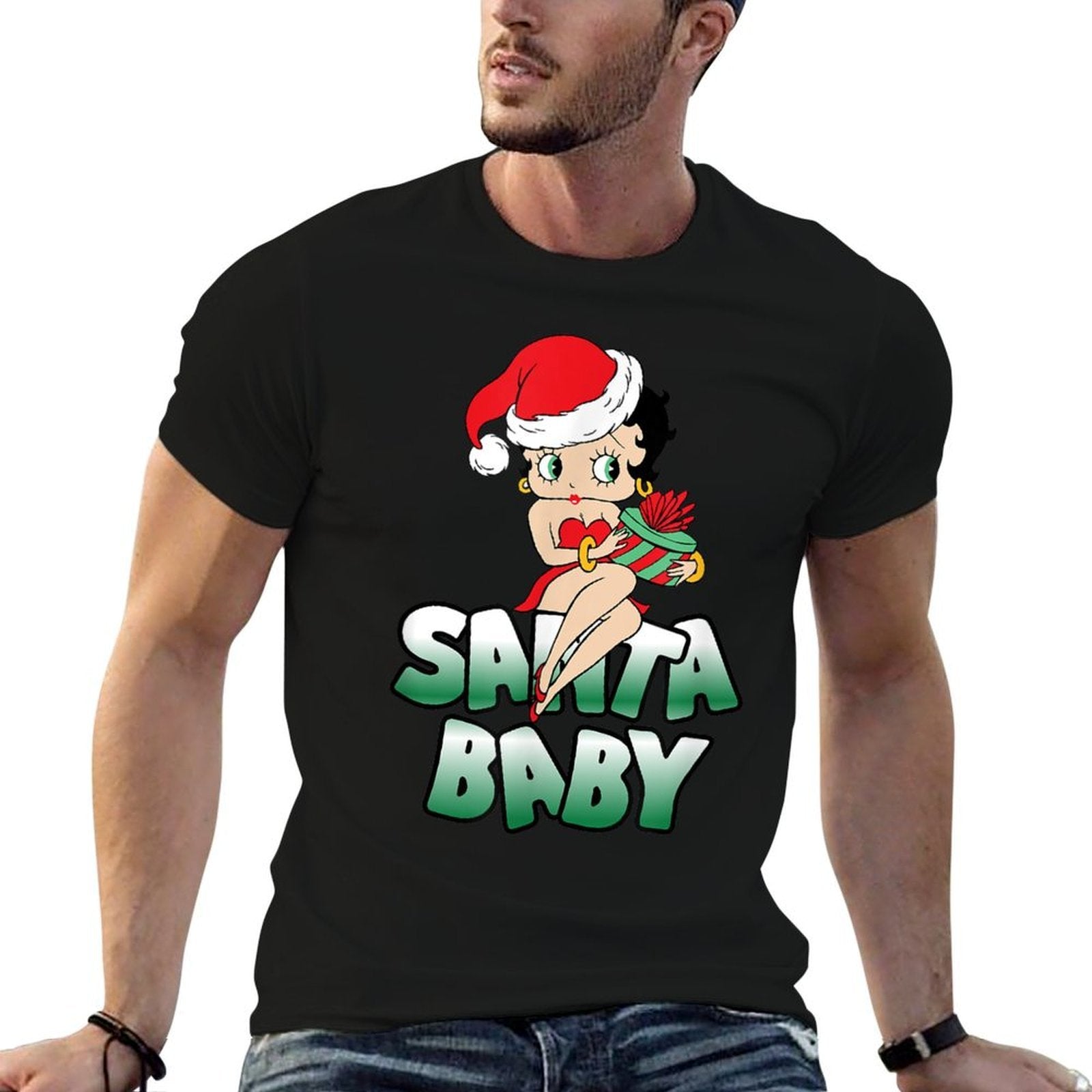 Betty Boop Christmas Classic Santa Baby  Quick-drying T-Shirt