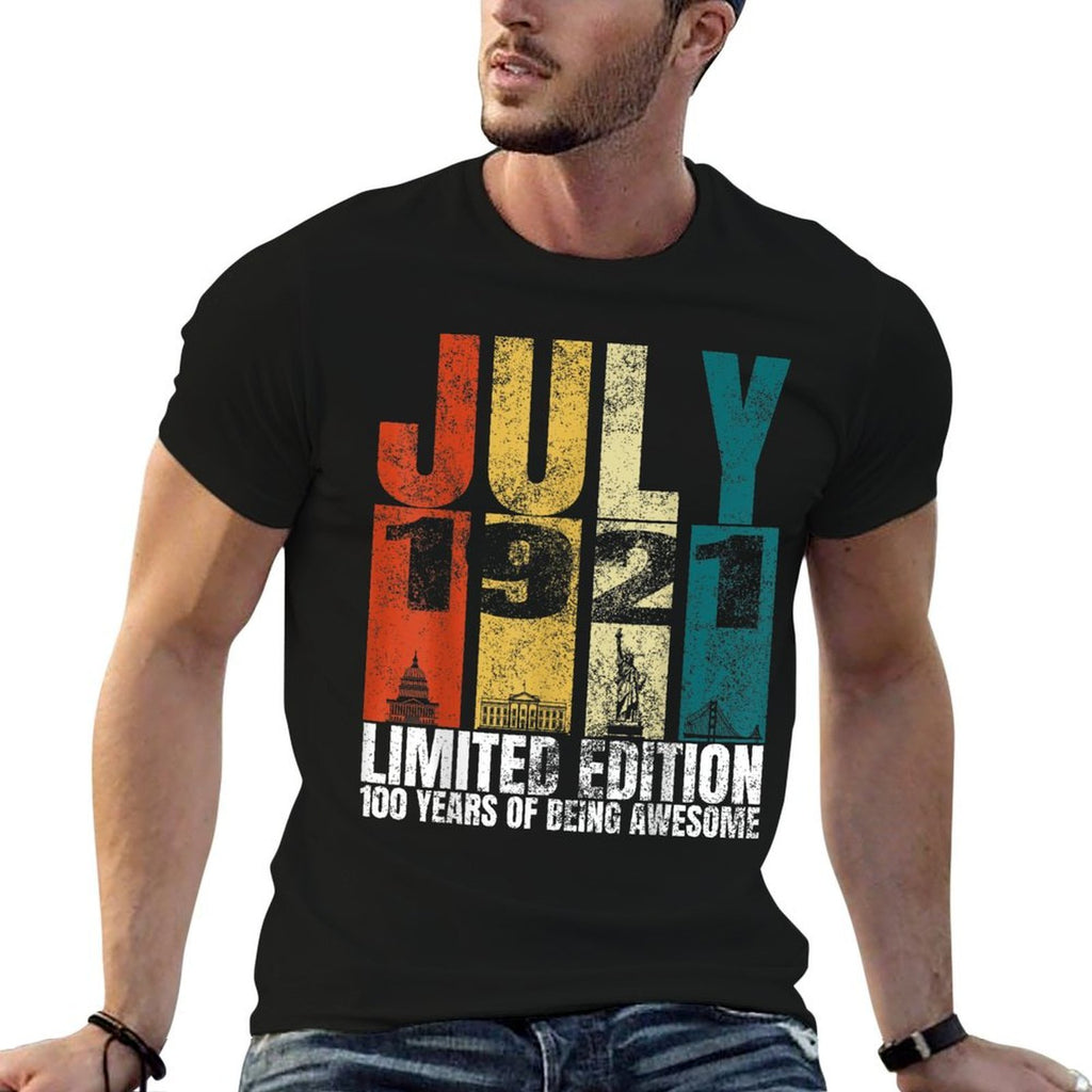 Vintage July 1921 Bday Costume 100 Years Old 100th Birthday  Graphic-printed T-Shirt