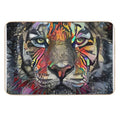 Mikka Jr, Tiger, Tigre, Lea Roche Paintings  Rapid-Drying Bath Mat
