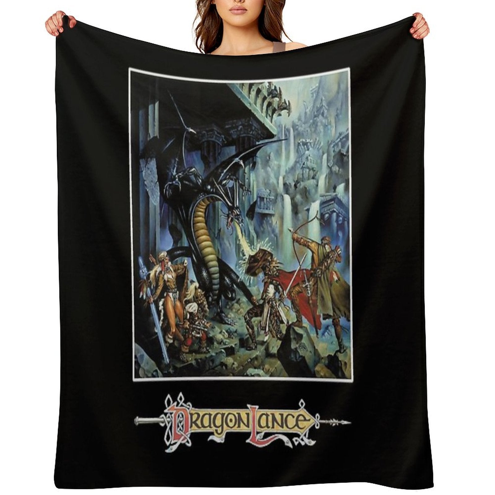 Dragonlance Advanced Dungeons & Dragons of Despair Classic  Essential Comfort Throw Blanket