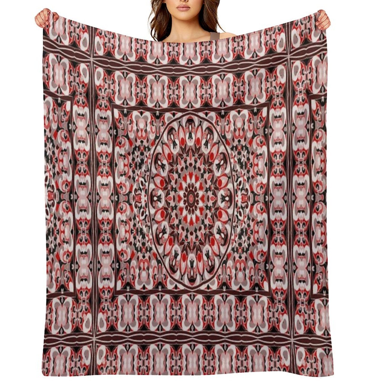 Oriental Rug Quick-dry Throw Blanket