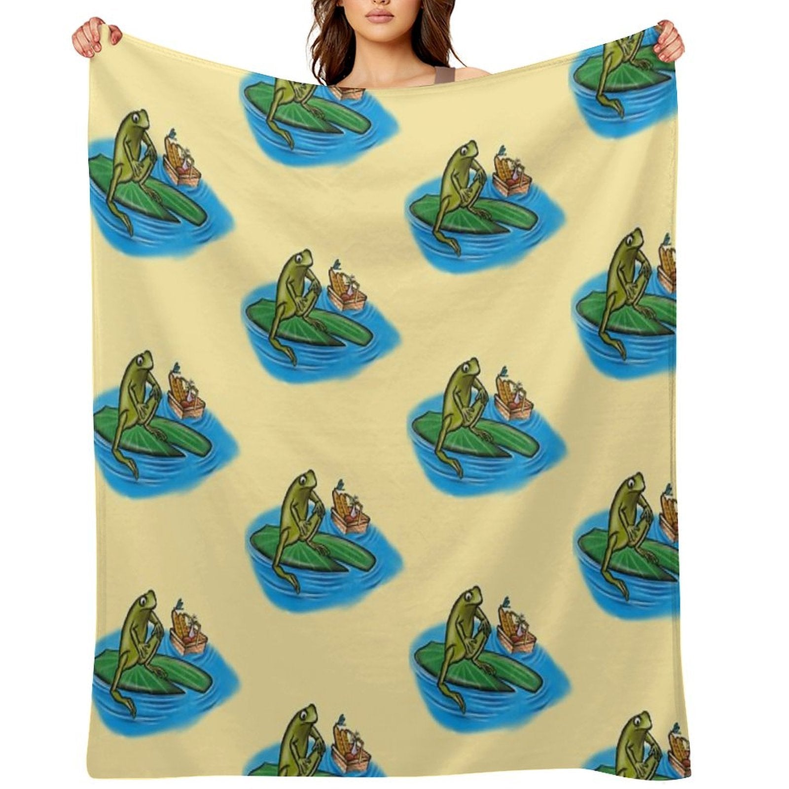Chill Frog Anti-pilling Throw Blanket