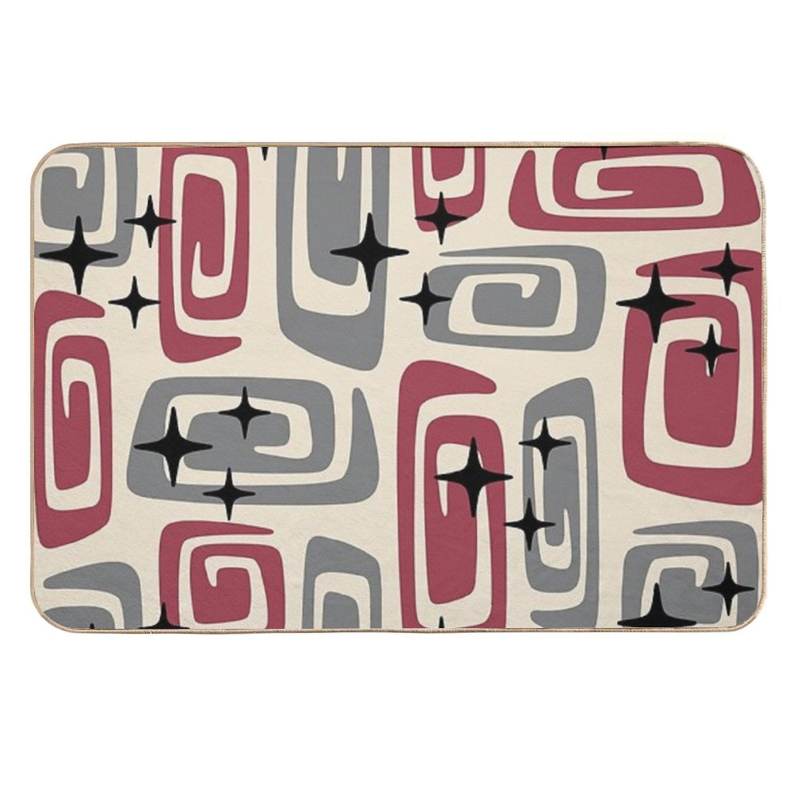 Retro Mid Century Modern Abstract 549  Absorbent Bath Mat