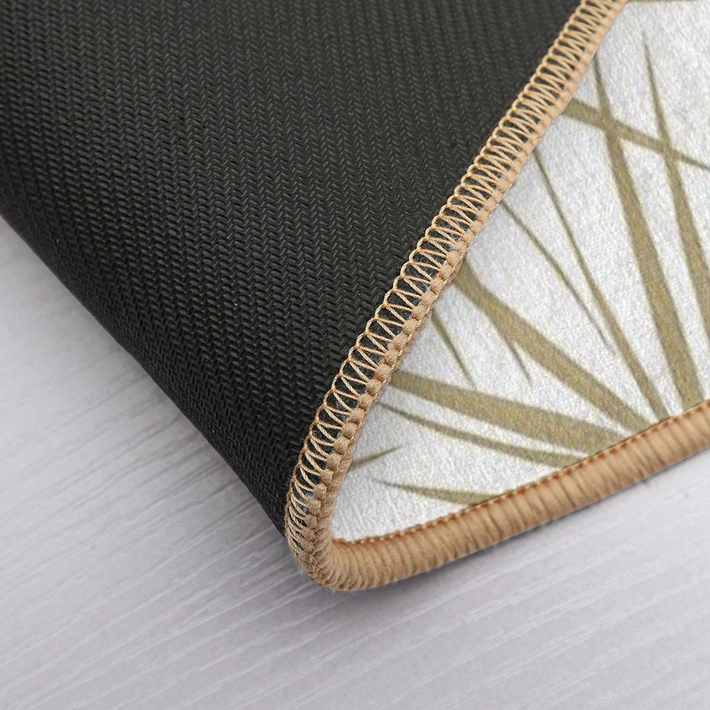Palm Leaves Cali Finesse #2 #gold #tropical #decor #art  Repositionable Bath Mat