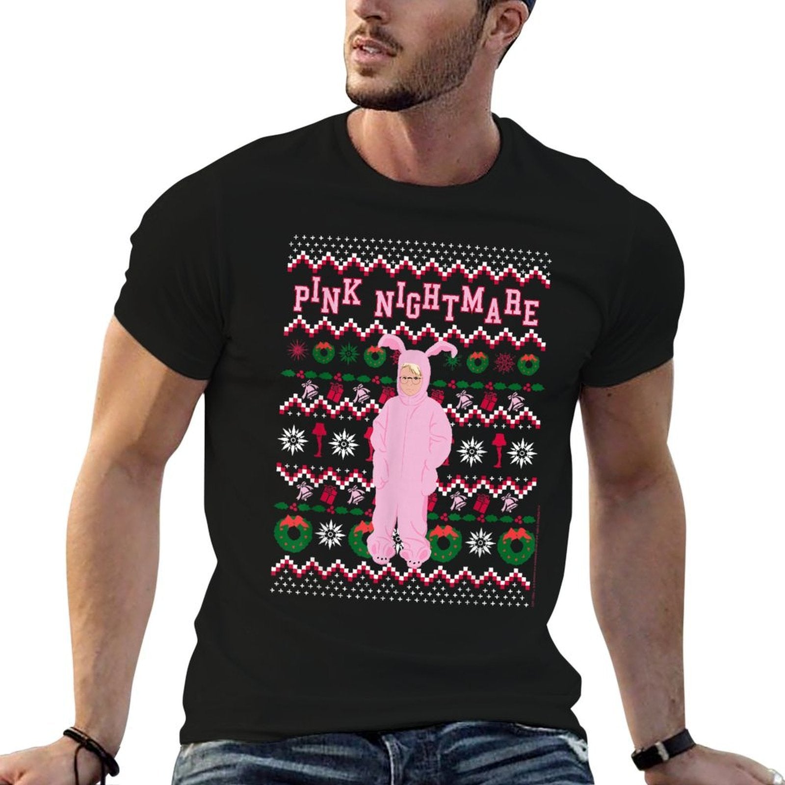 A Christmas Story Pink Nightmare Ugly Sweater  Vintage-inspired T-Shirt