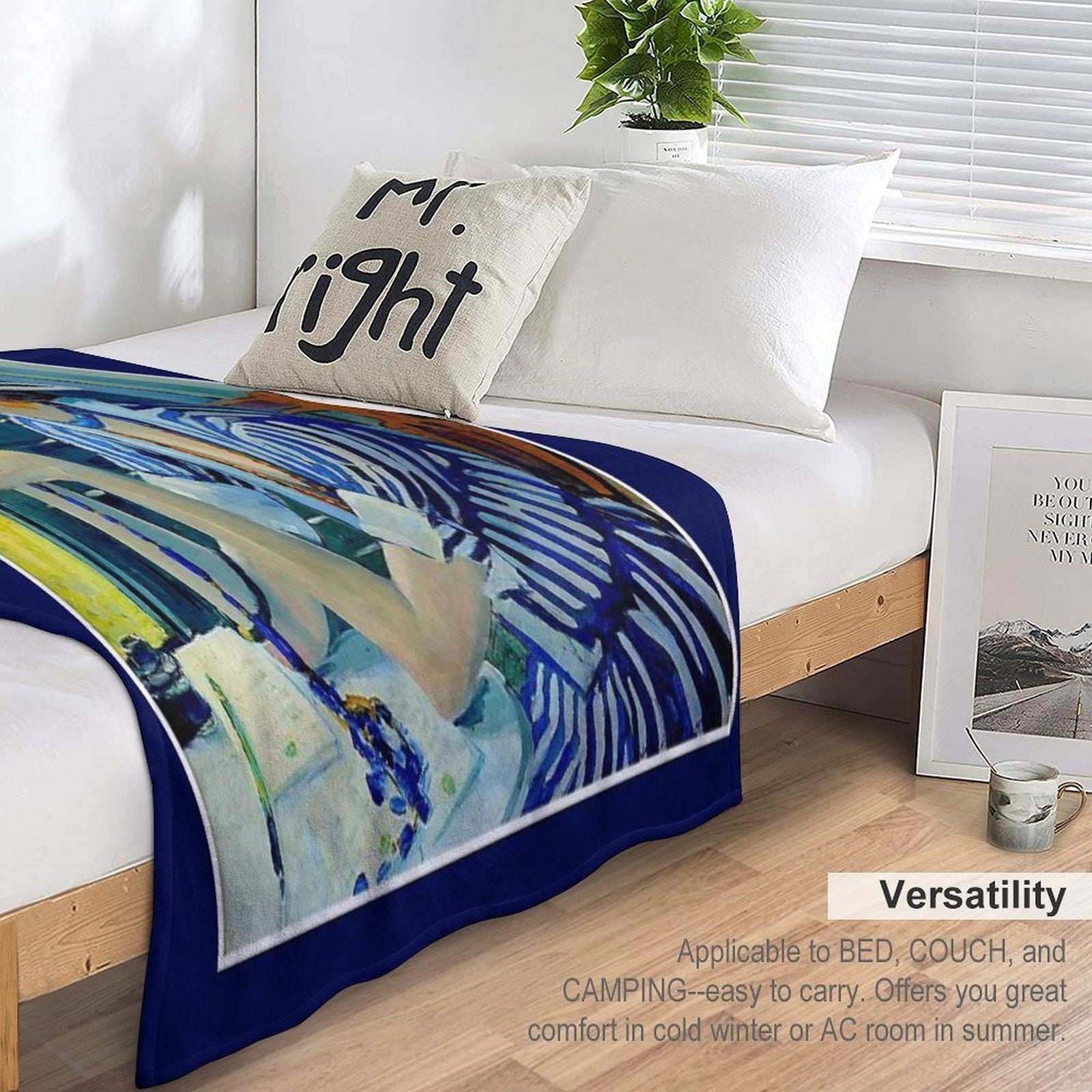 THE ANSWER  Vintage Jane Peterson Oil Painting Print Comfort Throw Blanket