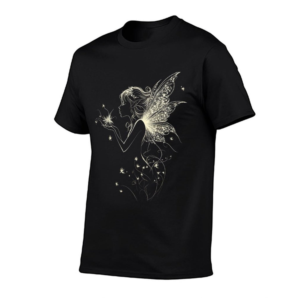 Fairy Mythical Motif Fantasy Illustration Fairy  Tagless Design T-Shirt
