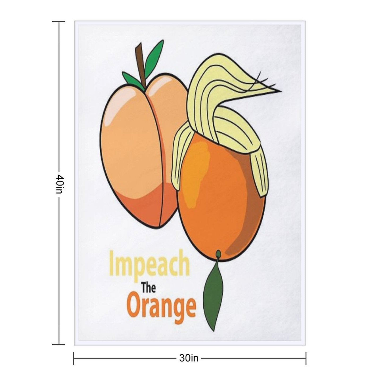 Impeach The Orange No Background Quick-dry Throw Blanket