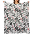 Dragon Fire Greys & Blacks Sustainable Throw Blanket