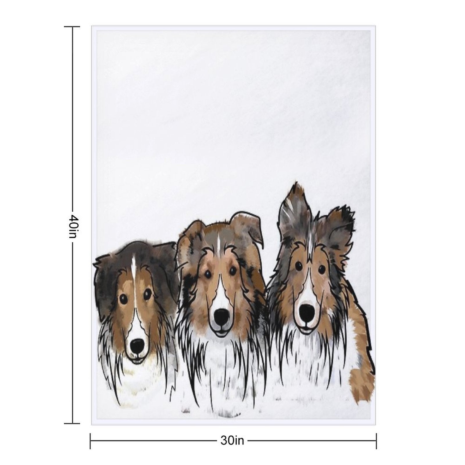 3 Shelties Sustainable Throw Blanket