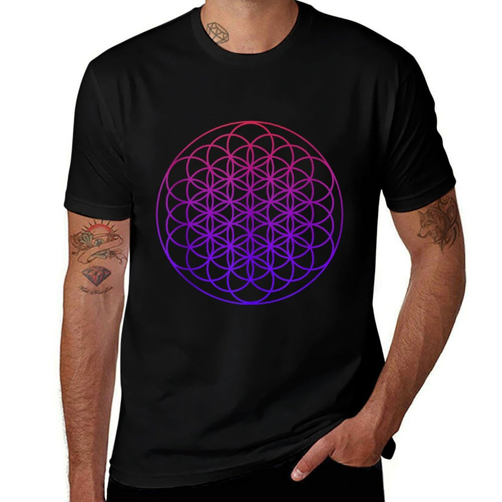 Sacred Geometry - Geometric Repeating Circles  Lightweight T-Shirt