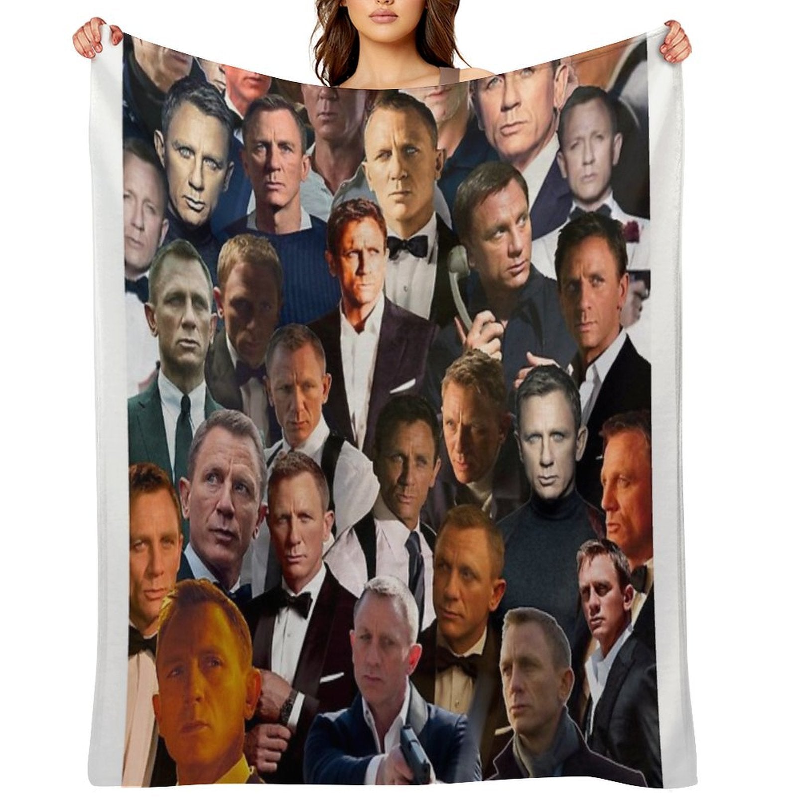 Daniel Craig Photo Collage Travel-friendly Throw Blanket