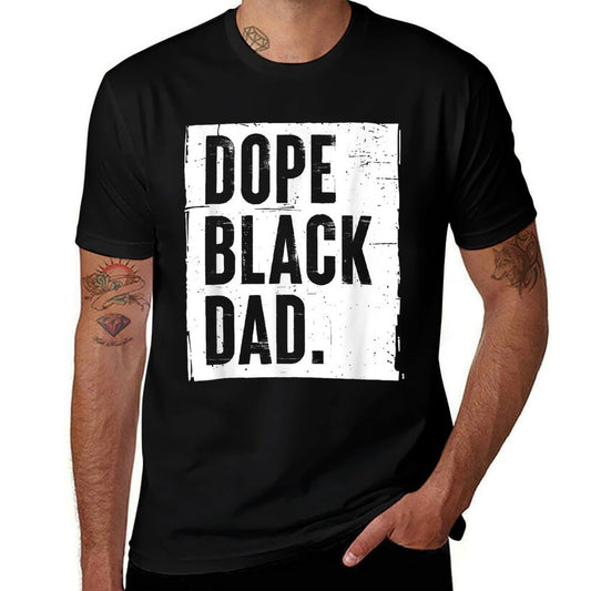 Dope Black Dad New Dad Fathers Day Gift African American Dad  Vintage-inspired T-Shirt