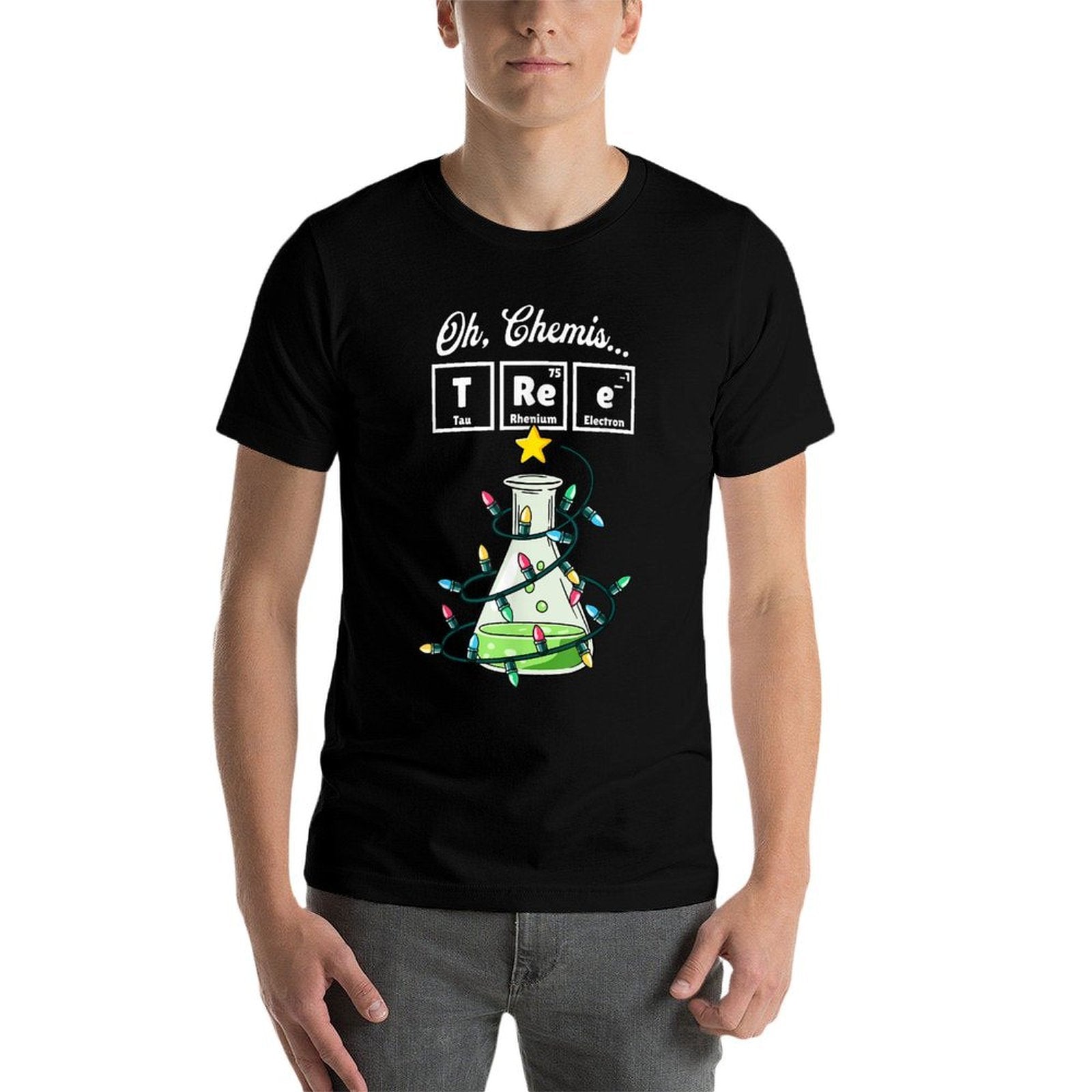Chemistry by Joy Haus Unisex-Adult Christmas Science Professor Teacher Chemistry  Polyester Blend T-Shirt