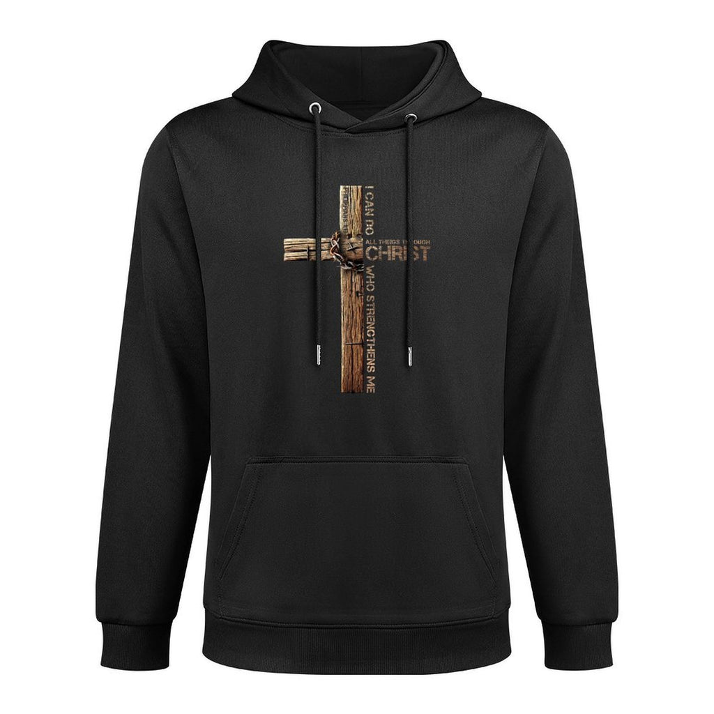 I Can Do All Things Through Christ, Cross Jesus Christian Machine Washable Hoodie
