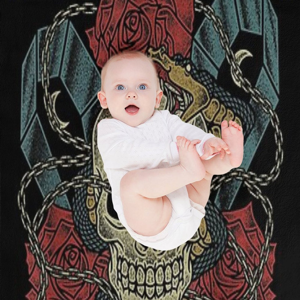 Falling In Reverse - Official Merchandise - The Death Vintage Anti-pilling Throw Blanket