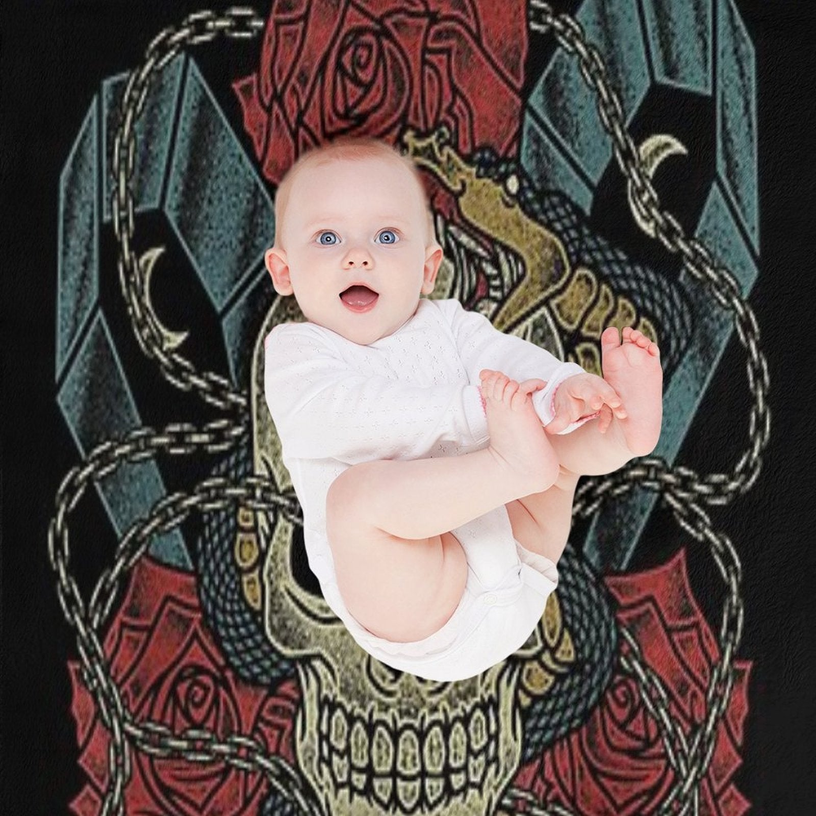 Falling In Reverse - Official Merchandise - The Death Vintage Anti-pilling Throw Blanket