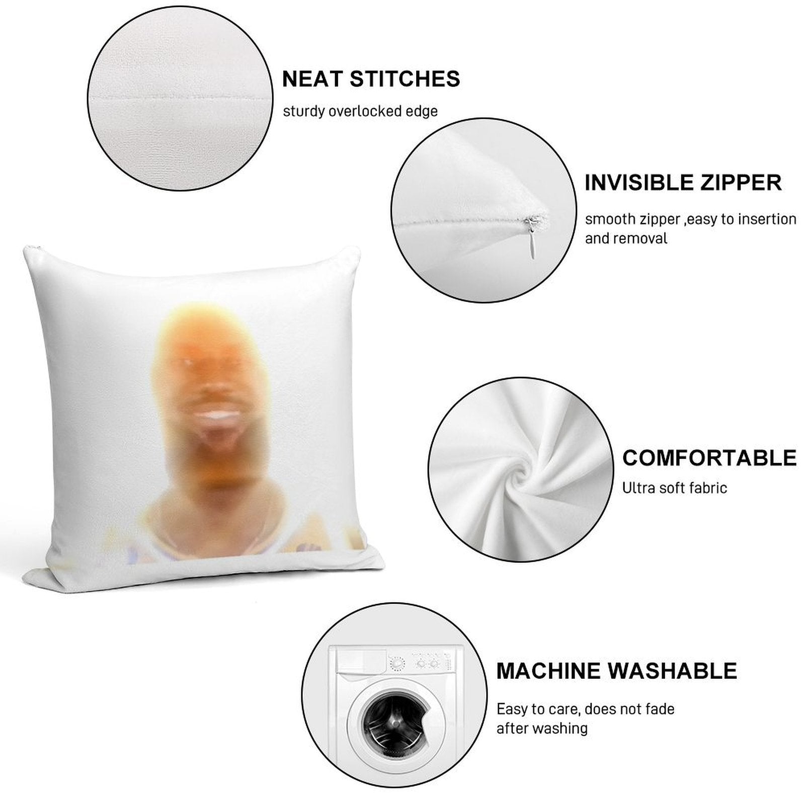 Lebron James  You Are My Sunshine Meme Soft Short Plush Fabric Throw Pillow