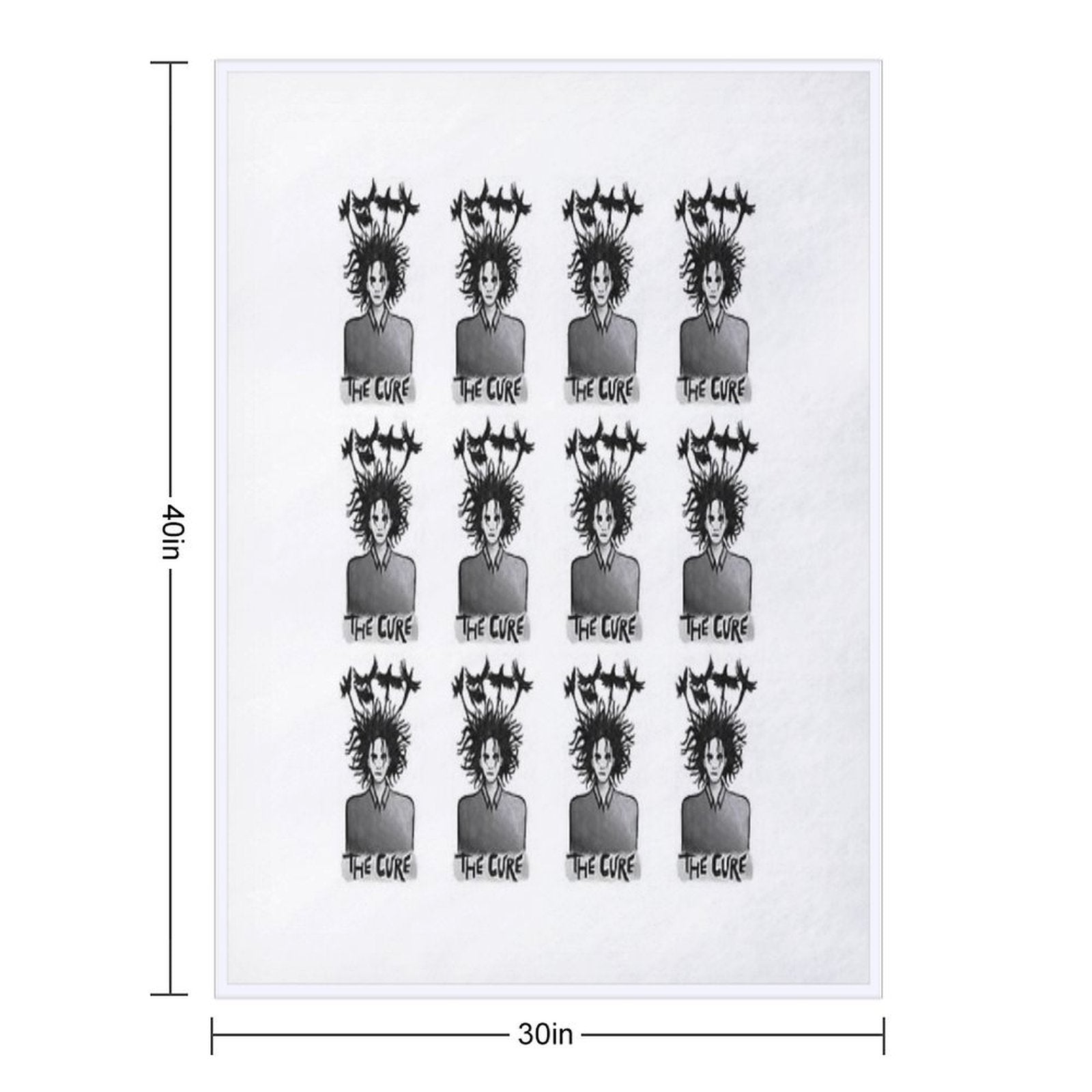 The Cure Print 1 Easy Care Throw Blanket