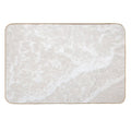 Beige And White Sand Beach  Long-Lasting Bath Mat