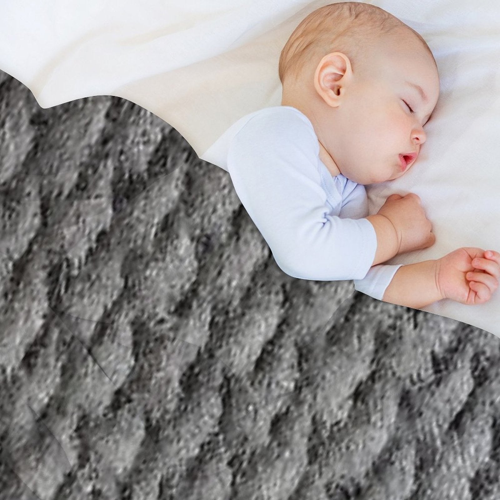 Tiny Gray Basketweave Pattern Quick-dry Throw Blanket