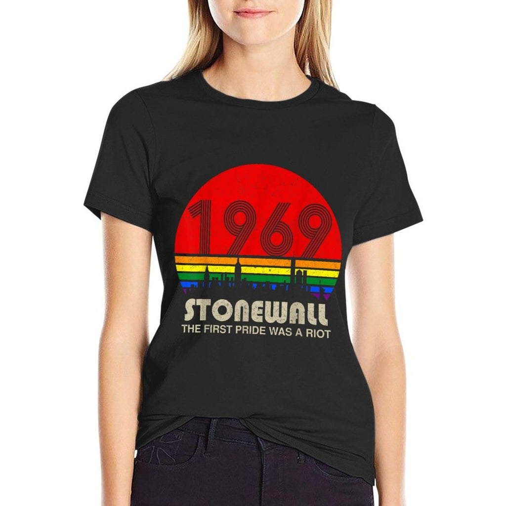 1969 The First Pride Was A Riot LGBT Pride Rainbow  Easy-care T-Shirt
