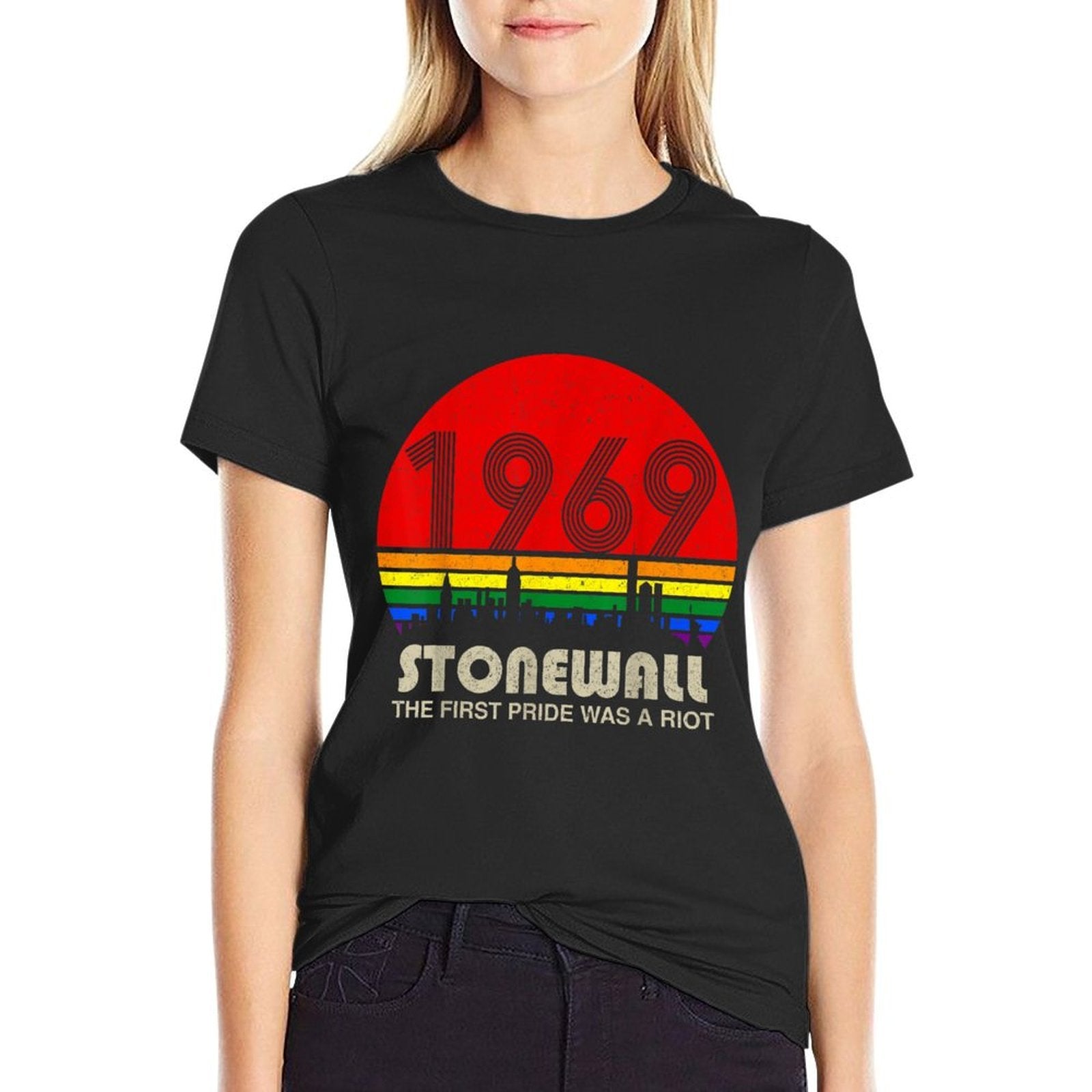 1969 The First Pride Was A Riot LGBT Pride Rainbow  Easy-care T-Shirt