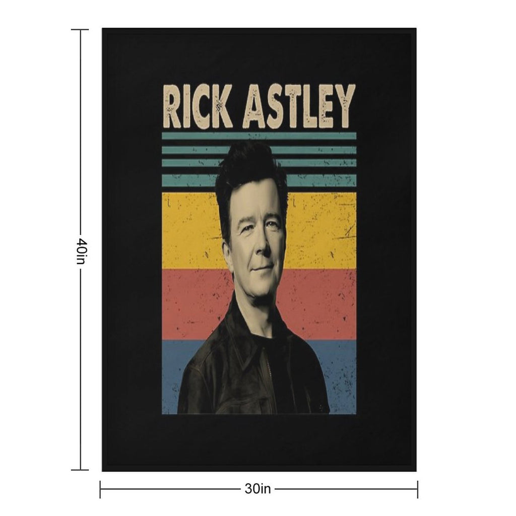 Rick Astley Music Retro Vintage Plush Throw Blanket