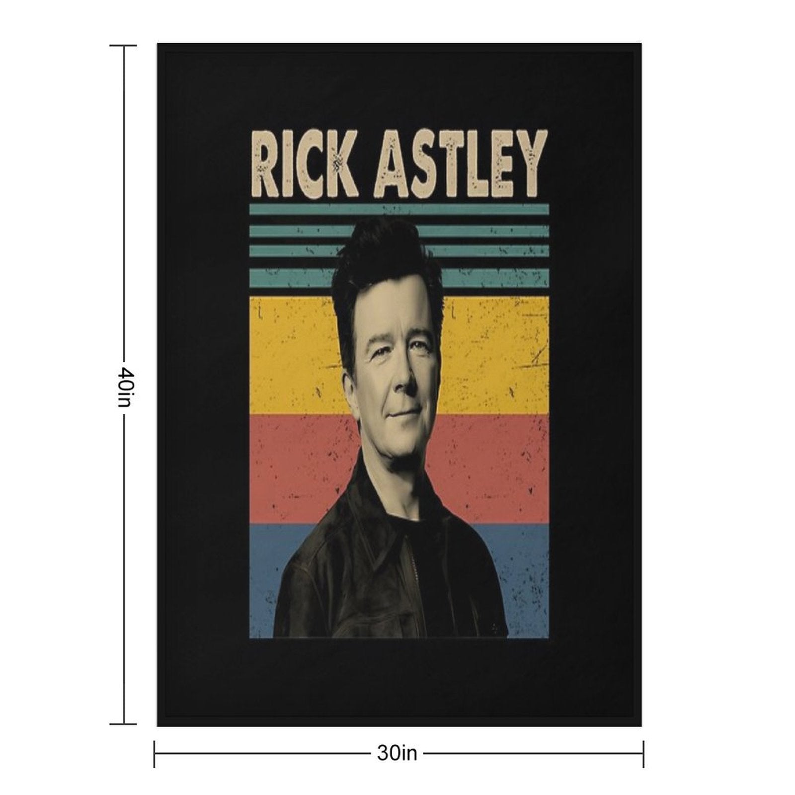 Rick Astley Music Retro Vintage Plush Throw Blanket