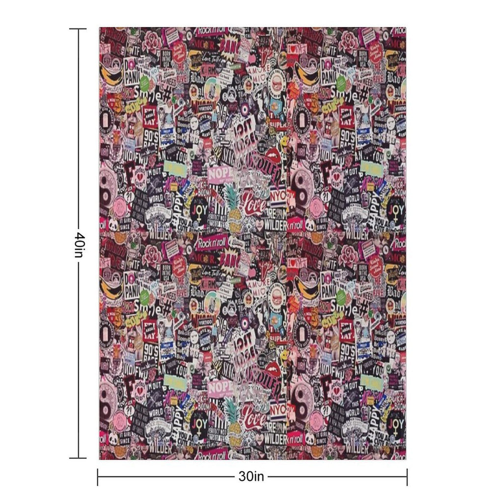 R PLACE MODIFIED 90S Travel-friendly Throw Blanket