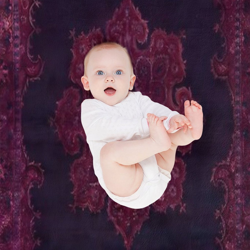 Oriental Rug Comfort Throw Blanket