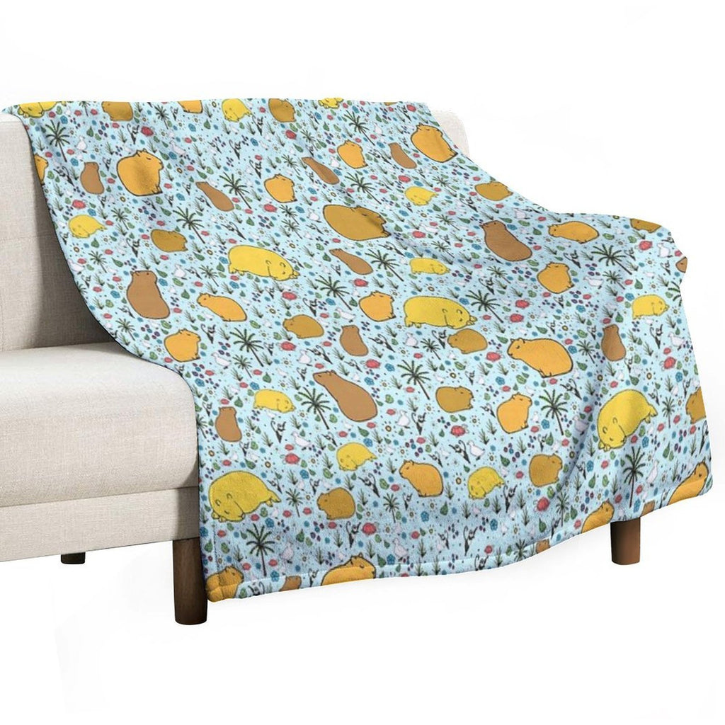 Capybaras All-season Throw Blanket