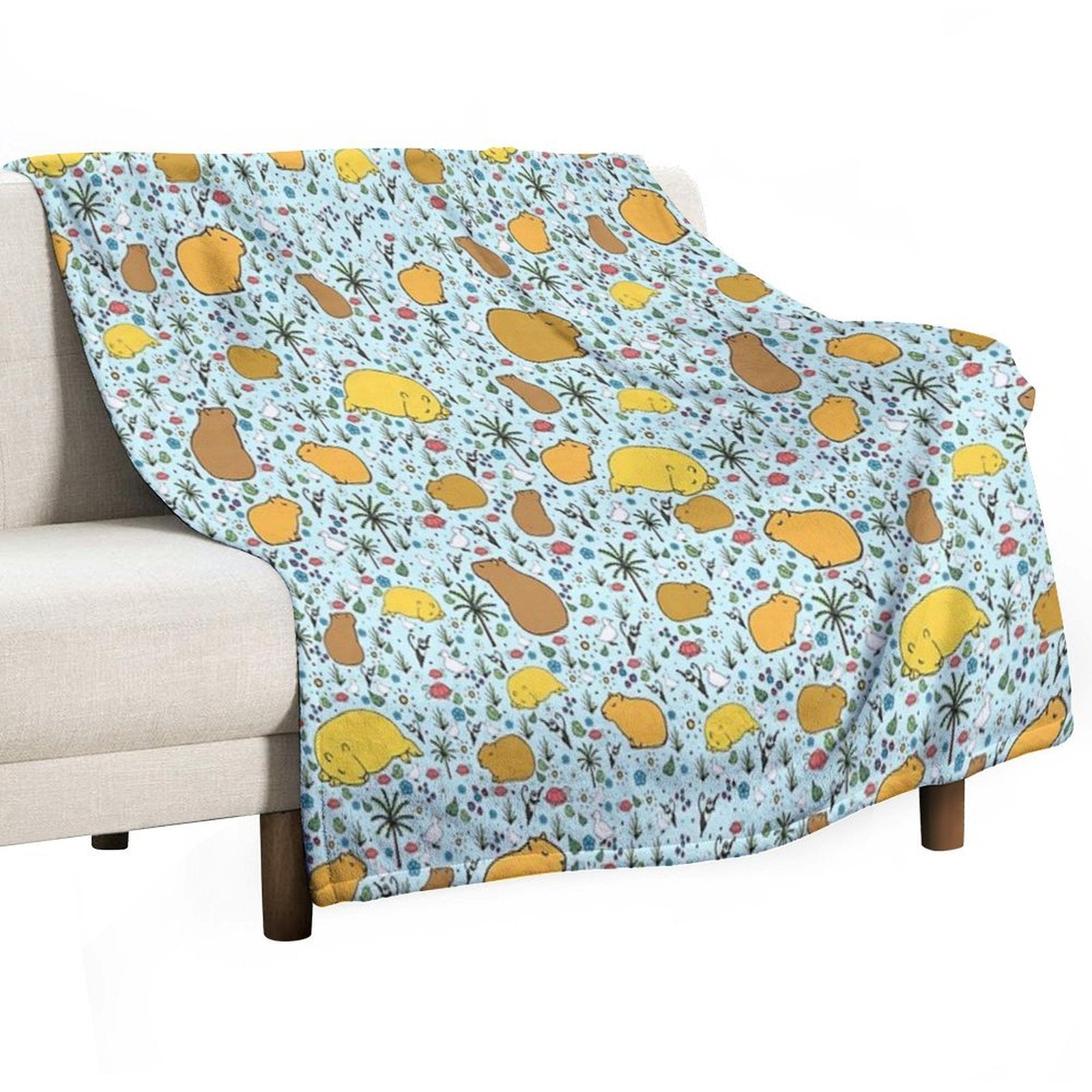 Capybaras All-season Throw Blanket