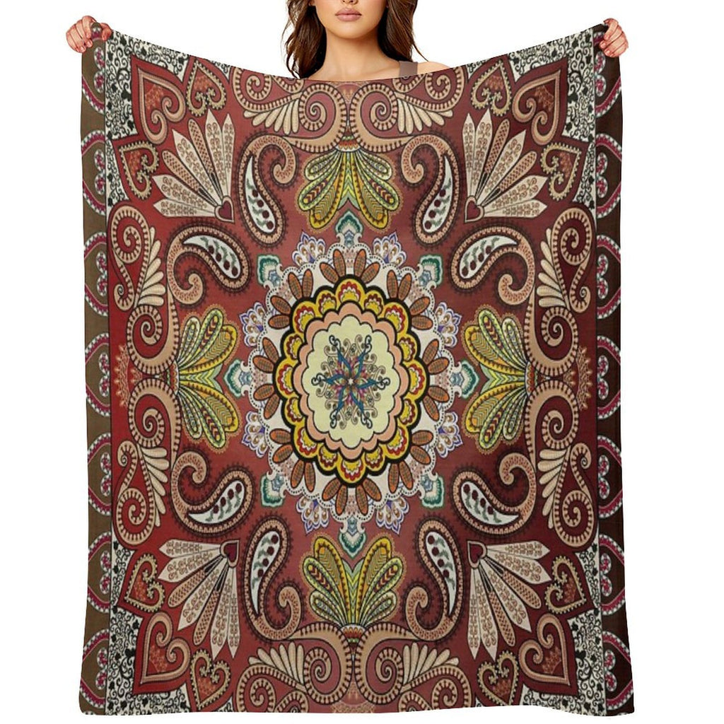 Paisley Retro Premium Throw Blanket