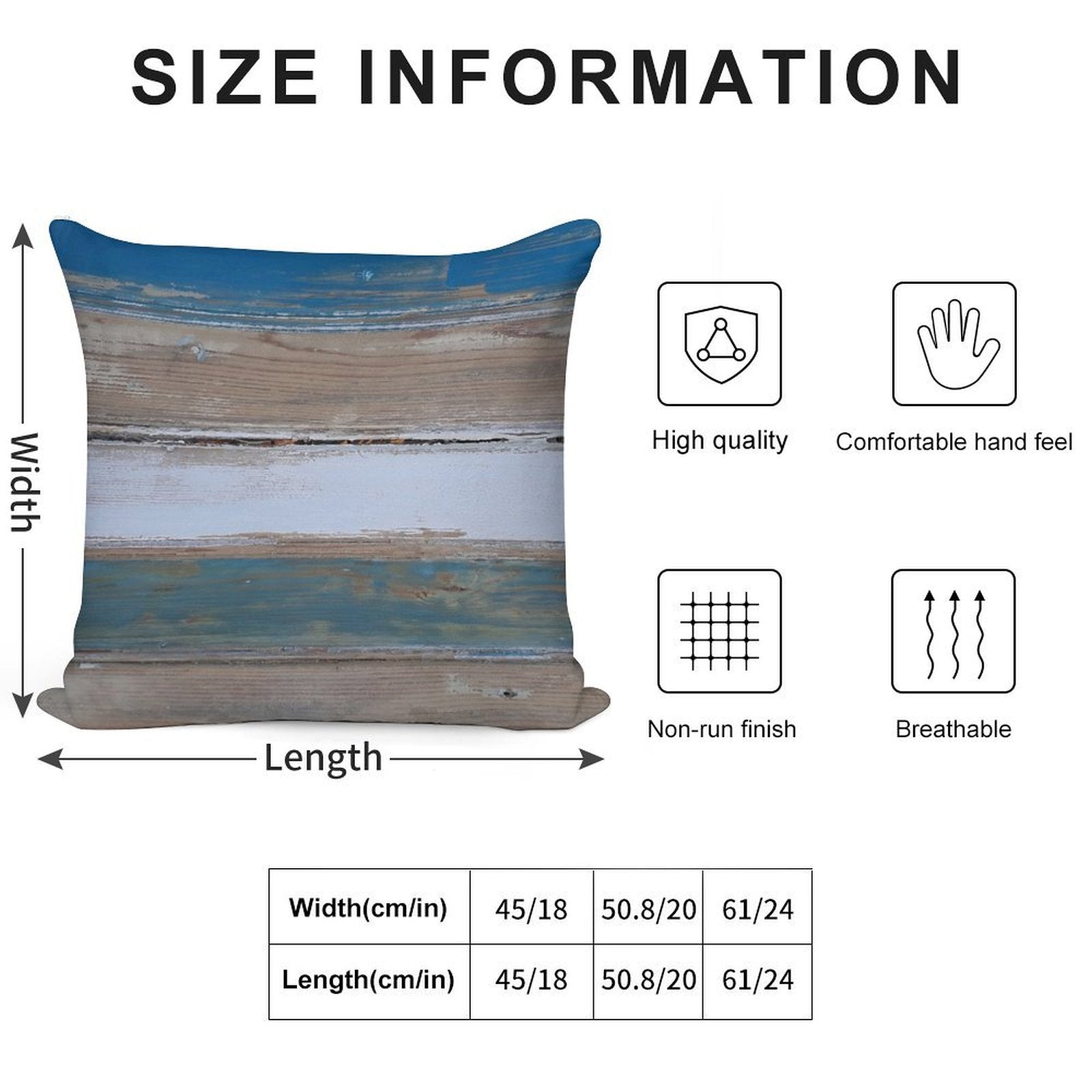 Beach Decor Five Stripes Soft Durable Construction Throw Pillow