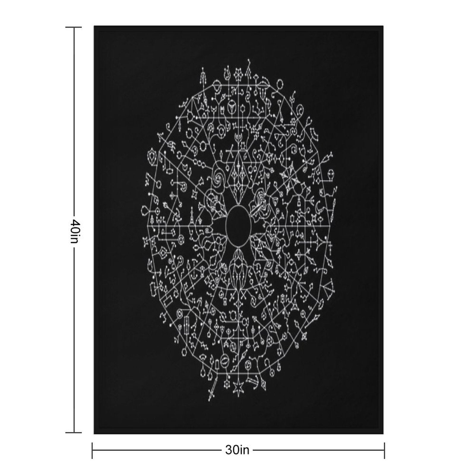 Path of Exile 2 Passive Skill Tree (white) Compact Throw Blanket