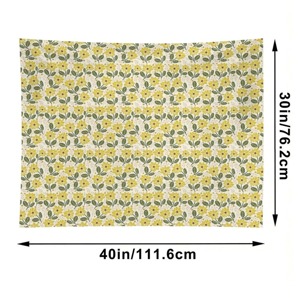 Golden Bloom Tapestry