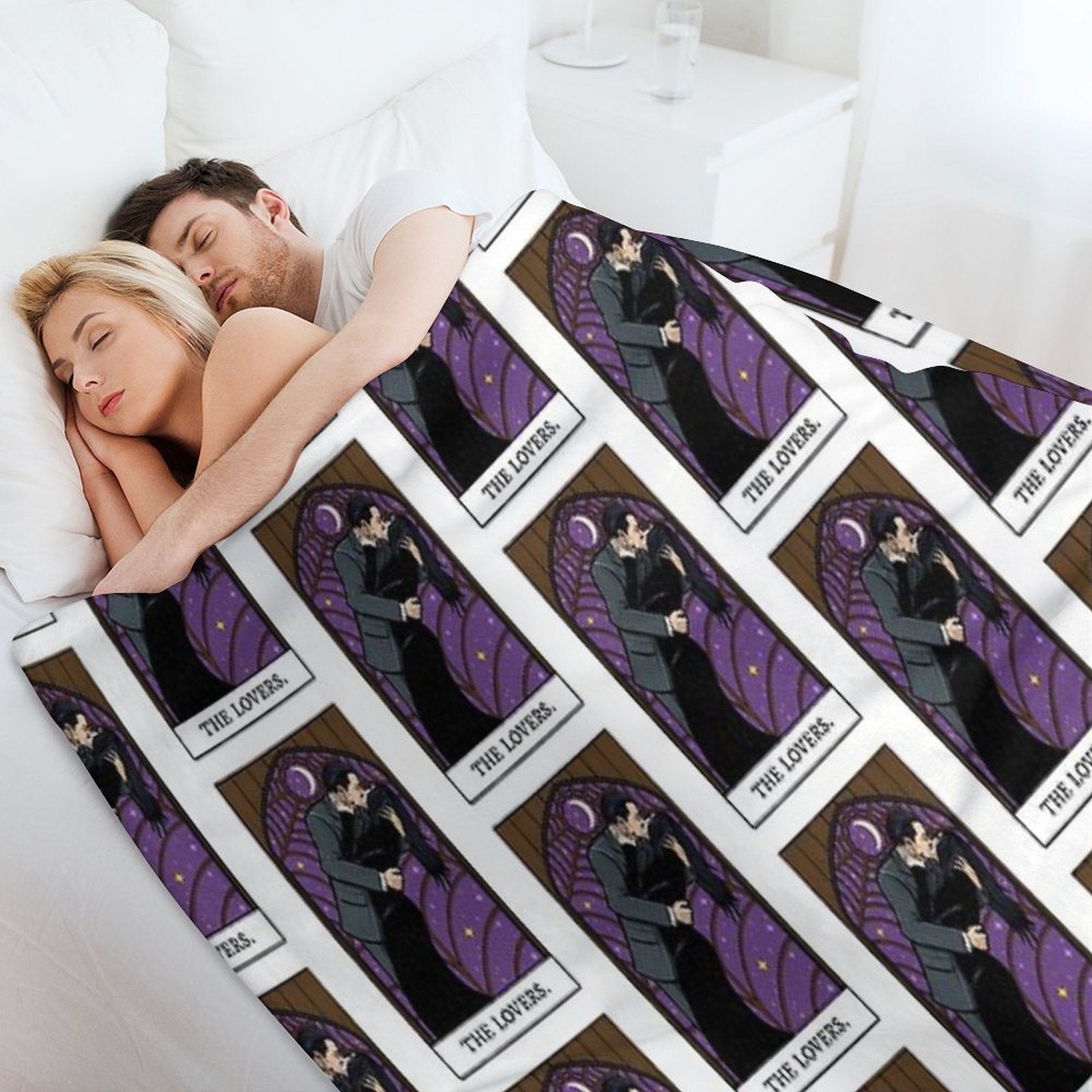The Lovers Tarot Card Eco-conscious Throw Blanket