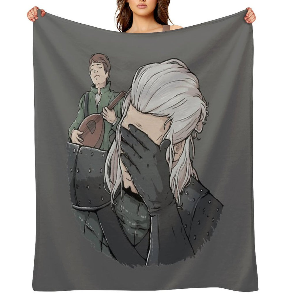 Geralt Face Palm Easy Care Throw Blanket